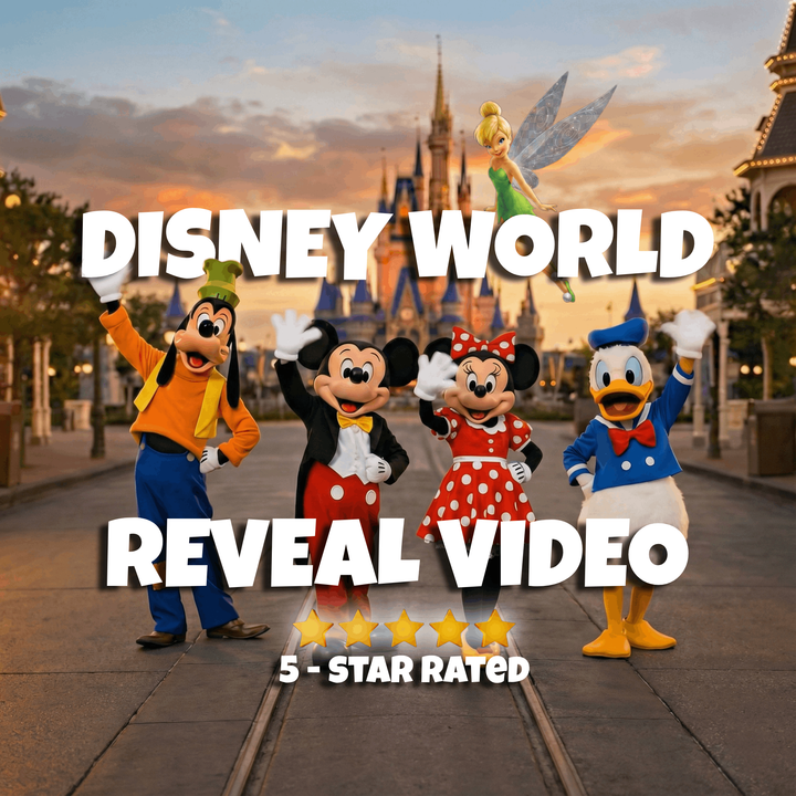 Disney World Vacation Surprise Video - Custom Digital Announcement